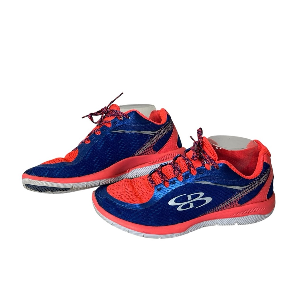 BOOMBAH Neon Orange and Blue Womens 8.5 Running Sneaker Lightweight